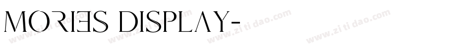 Mories Display字体转换